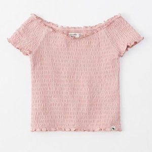 Abercrombie Kids Smocked Off-Shoulder Top